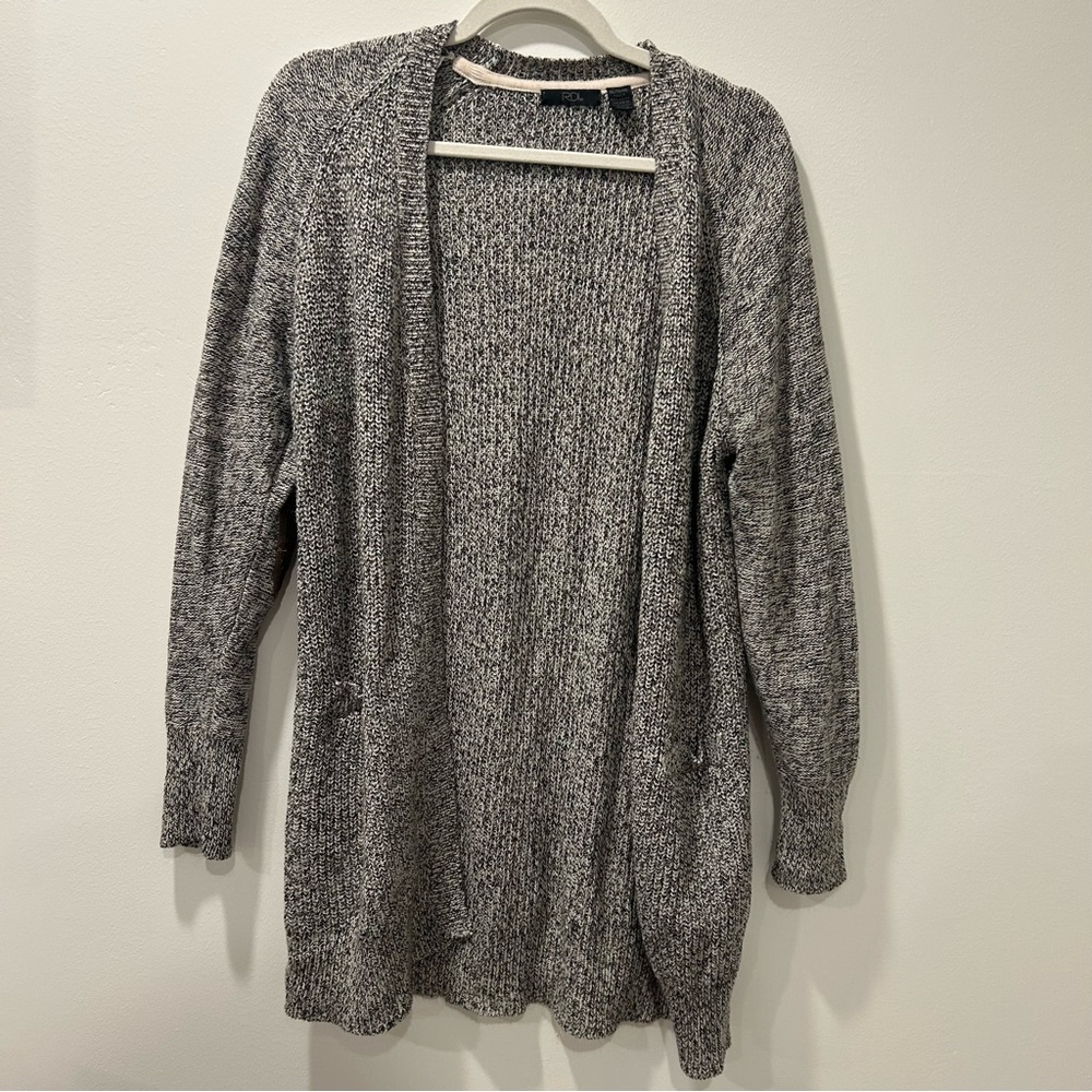 Gray Women's Cardigan with Elbow Patches